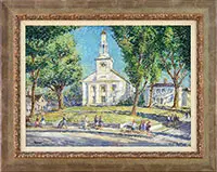Max Kuehne, First Congregational Church, Rockport, Mass, Oil on Masonite