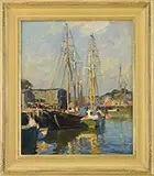 Swordfish Schooners at Dock by Emile Albert Gruppe, Oil on canvas, offered Aug 2017