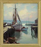 Boats at Harbor by Emile Albert Gruppe, Oil on canvas, offered Aug 2017