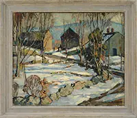 Winter Homestead by William Lester Stevens, Oil on canvas, offered Aug 2017