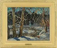 Winter Trees by William Lester Stevens, Oil on Masonite, offered Aug 2017
