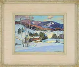 Aldro Thompson Hibbard, Winter Landscape Vermont, Oil on board