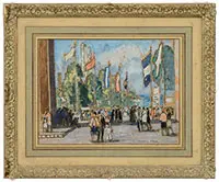 Gifford Beal, World’s Fair, Gouache on paper