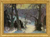 John F. Carlson, Winter Landscape with Cottage