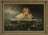 Frederick Morgan, Portrait of a Young Girl Among Daisies, Oil on canvas