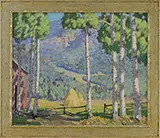 Robert Atwood, Landscape with Birches, Oil on canvas