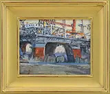 Denis Boudreau, Oil Rigs, Oil on canvas