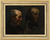 Clifford Boucher James, Double Head Study of Two Men, Oil on canvas