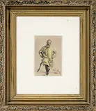 Adolph von Menzel, Illustration for the “Days of the King, Watercolor and graphite on paper