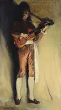 Eduard Pape, Full-Length Portrait of a Spanish Flamenco Guitarist, Oil on canvas