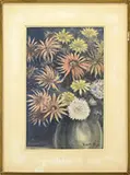 Gonzalo Ariza, Crisantemos” (Chrysanthemums), Watercolor