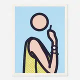 Ruth With Cigarette 2 by Julian Opie, 2005, Lambda print on Fujicolor Digital Archival Paper, sold Mar 2022
