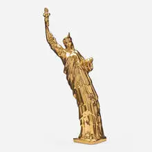 Daniel Joseph Martinez, A Little Liberty, 2012, 18-karat gold glazed ceramic