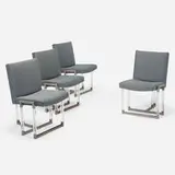Charles Hollis Jones, Metric Line dining chairs, set of four