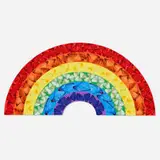 Rainbow (small) by Damien Hirst, 2020, laminated giclée print on aluminium composite panel, sold Mar 2022