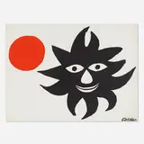Red Sun by Alexander Calder, 1968, lithograph in colors, sold Mar 2022