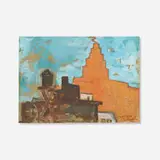 Gershon Benjamin, View of New York, c. 1930, gouache on board