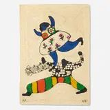 Nana tapestry by Niki de Saint Phalle, c. 1990, hand-woven maguey fiber, sold Feb 2022