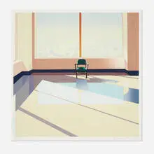 John Register, Waiting Room for the Beyond, 1988, screenprint in colors