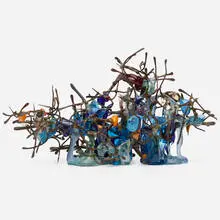 Claire Falkenstein, Untitled, brazed copper and fused glass