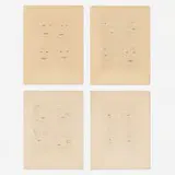 Victor Brauner, Four works from the Codex d'un Visage series, 1962, etching