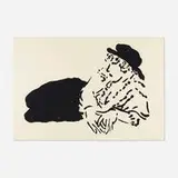 David Hockney, Celia (La Bergère) (from Eight Lithographs to Benefit the Foundation for Contemporary Performance Arts, Inc. Portfolio), 1981, lithograph in black on Arches Cover paper