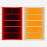 Richard Anuszkiewicz, Red Line; Grey Line (two works from the Reflections V portfolio), 1979, screenprint in colors on Masonite