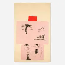 Francesco Clemente, Peso, 1983, lithograph in colors
