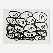 Untitled by Yannis Kounellis, 1999, lithograph, sold Oct 2024