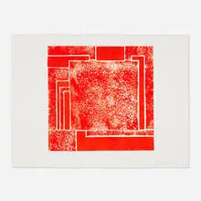 Untitled by Peter Halley, 1992-93, monoprint with embossing on Tullis SB handmade paper, sold Oct 2024