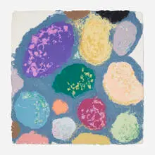 Friedel Dzubas, Untitled, 1982, colored and cast paper pulp