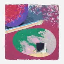 Friedel Dzubas, Untitled, 1982, colored and cast paper pulp