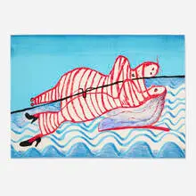 Hamlet and Ophelia by Louise Bourgeois, 1997, lithograph in colors with hand-coloring additions, sold Oct 2024