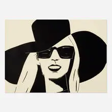 Nicole by Alex Katz, 2011, woodcut on Yamada Hanga Natural, sold Oct 2024