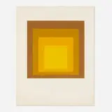 Untitled (from Homage to the Square portfolio) by Josef Albers, 1964, screenprint in colors, sold Oct 2024