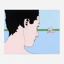 Boyfriends (for Parkett 62) by John Wesley, 2001, screenprint in colors, sold Oct 2024