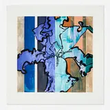 Robert Kushner, Blue Iris, 2017, etching and aquatint in colors