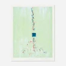 Pat Steir, Tiny Green, 1998, etching and aquatint in colors on Somerset