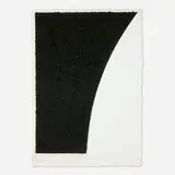 Colored Paper Image VI (White Curve with Black II) by Ellsworth Kelly, 1976, colored and pressed paper pulp, sold Oct 2024