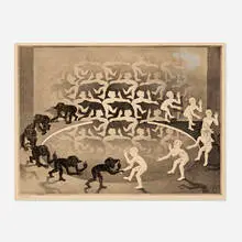 M. C. Escher, The Encounter, 1944, lithograph