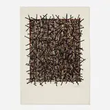Günther Uecker, Farbige Destruktion, 1983, lithograph in colors