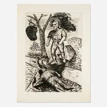 Steven Campbell, Natural Follies at Bee Junction, 1985, etching and aquatint