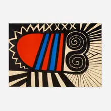 Papouse by Alexander Calder, 1969, lithograph in colors, sold Oct 2024