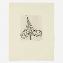Spade Drypoint (from the Five Spades portfolio) by Richard Diebenkorn, 1982, drypoint and aquatint on J. Whatman, sold Oct 2024