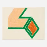 Effingham (from the Eccentric Polygons series) by Frank Stella, 1974, lithograph and screenprint in colors on Arches, sold Oct 2024