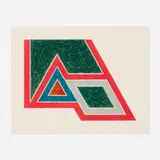 Sanbornville (from the Eccentric Polygons series) by Frank Stella, 1974, lithograph and screenprint on Arches paper, sold Oct 2024