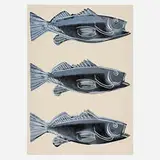 Fish by Andy Warhol, 1983, screenprint in colors on wallpaper, sold Oct 2024