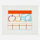 Tom Wesselmann, Still Life with Apple, Orange and Radio, 1991, screenprint in colors on Arches 88
