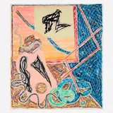 Shards I (from the Shards series) by Frank Stella, 1982, lithograph and screenprint in colors on Arches, sold Oct 2024