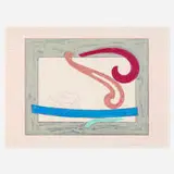 Noguchi's Okinawa Woodpecker (from the Exotic Bird series) by Frank Stella, 1977, lithograph and screenprint in colors with glitter on Arches 88, sold Oct 2024